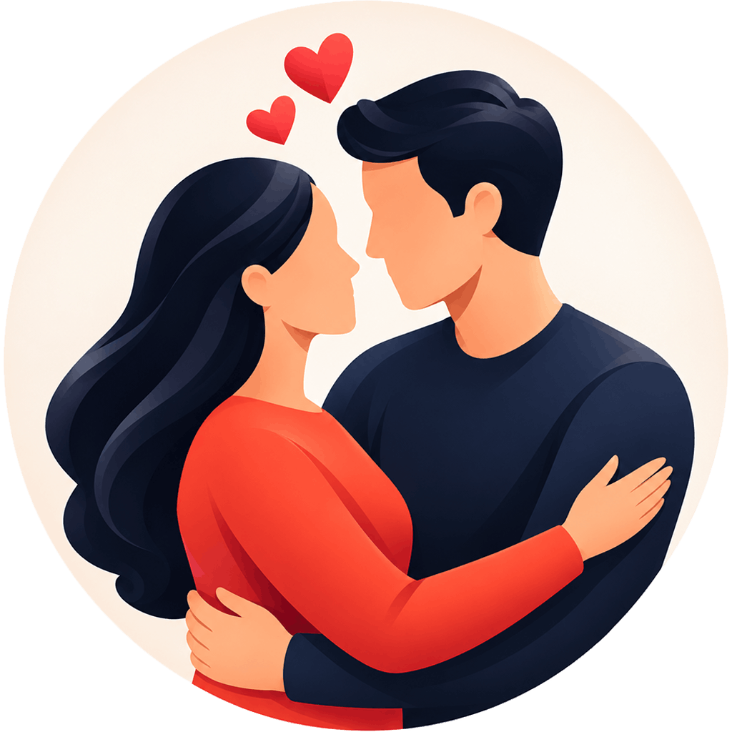 Illustration Vie2Couple : un couple enlacé